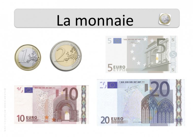 La Monnaie – Affichages Collectifs | Bout De Gomme dedans Billets Et Pièces En Euros À Imprimer