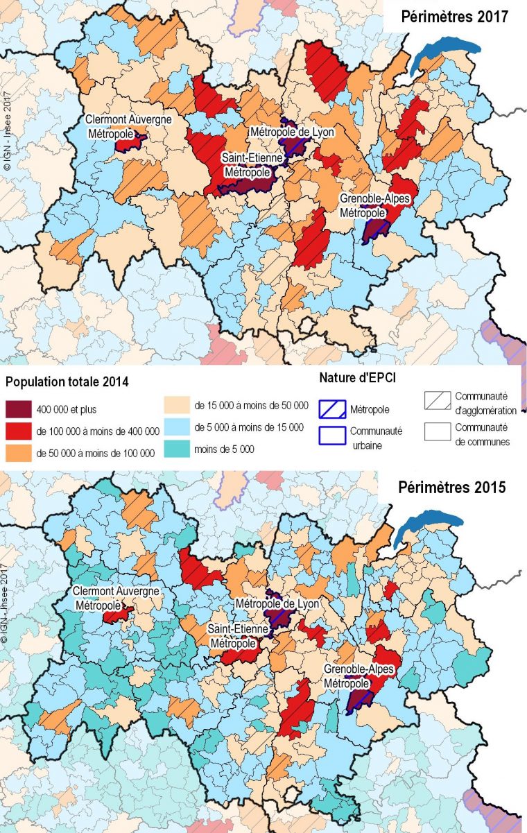 La Nouvelle Carte De L'intercommunalité En Auvergne-Rhône concernant Nouvelles Régions De France 2017