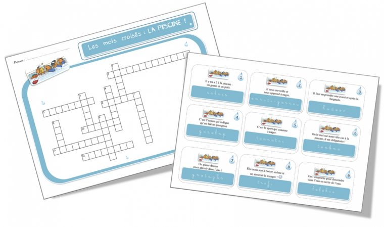 La Piscine :comme Une Grenouille Cp Et Ce1 | Bout De Gomme destiné Mots Croisés Gratuits À Imprimer Cycle 3