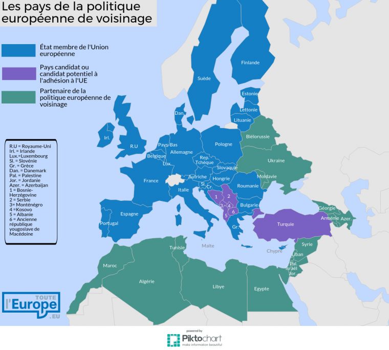 La Politique Européenne De Voisinage – Diplomatie & Défense à Carte Des Pays De L Union Européenne