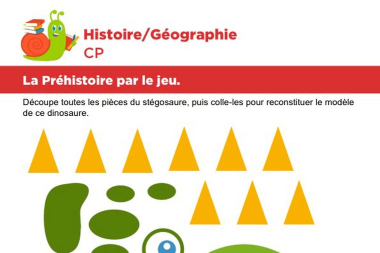 La Préhistoire Par Le Jeu, Découper Un Dinosaure serapportantà Jeux A Decouper