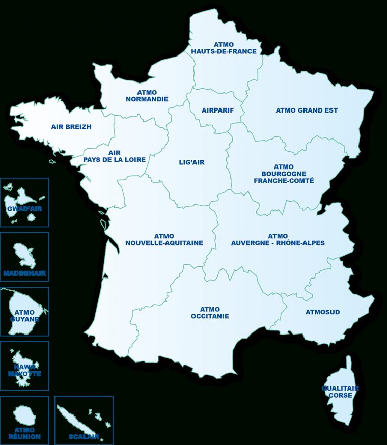 La Qualité De L'air Dans Votre Région – Atmo France encequiconcerne Liste Des Régions De France