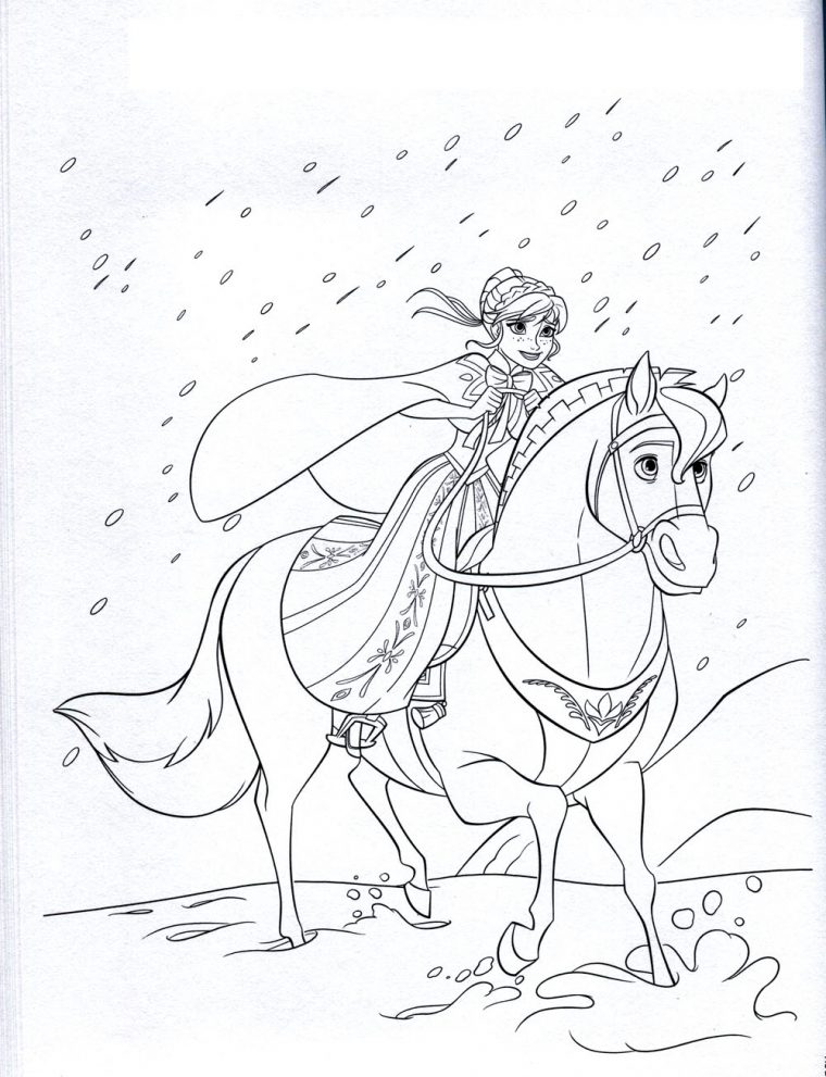 La Reine Des Neiges Disney 8 – Coloriage La Reine Des Neiges avec Jeux De Coloriage De Cheval