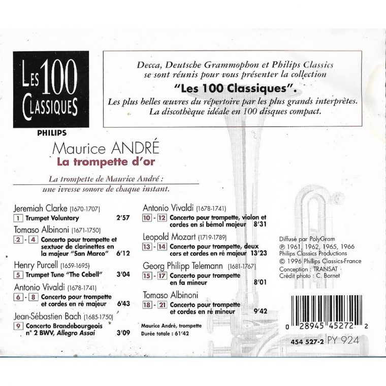 La Trompette D'or By Maurice Andre, Cd With Libertemusic à Mineur D Or