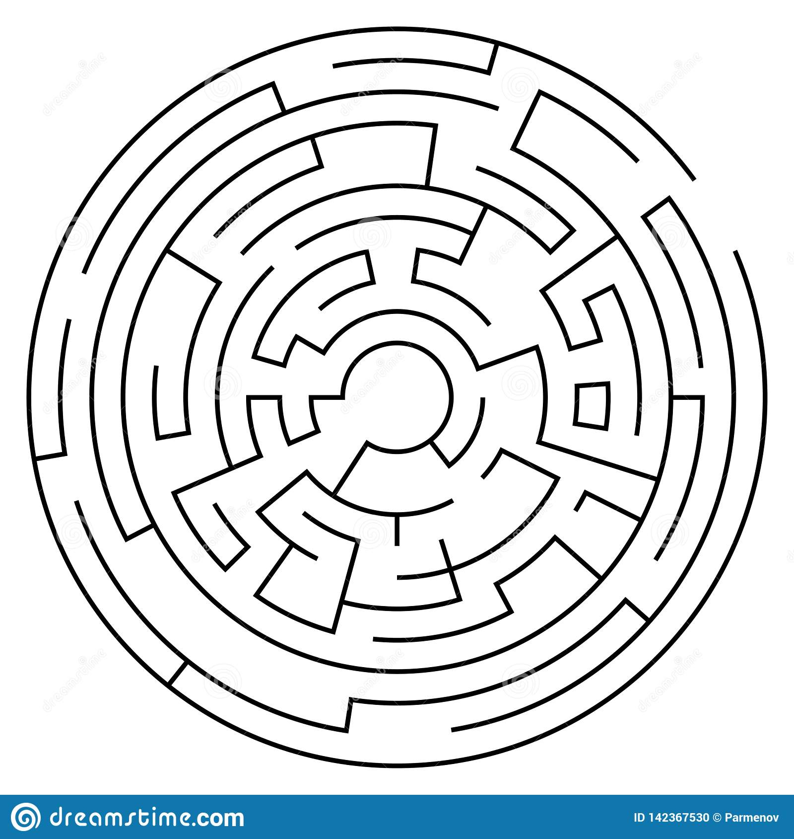 Labyrinthe Circulaire Avec L&amp;#039;entr?e Et La Sortie Ligne Jeu intérieur Jeu Labyrinthe En Ligne 