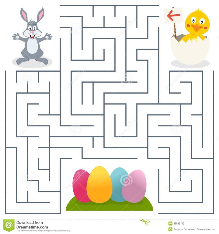 Labyrinthe De Bunny Rabbit Et D'oeufs De Pâques Pour Des dedans Jeux De Labyrinthe Gratuit