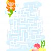 Labyrinthe De La Sirène - Momes destiné Jeux Educatif 4 Ans A Imprimer