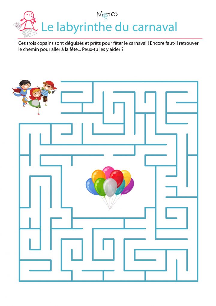 Labyrinthe Du Carnaval – Momes avec Labyrinthe A Imprimer