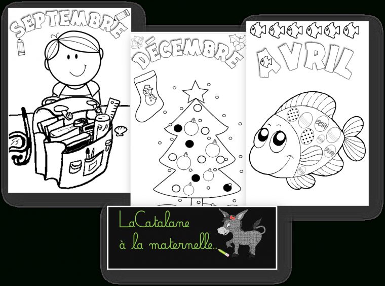 Lacatalane À La Maternelle: Coloriages Du Mois (2018-2019) encequiconcerne Mois À Colorier Maternelle