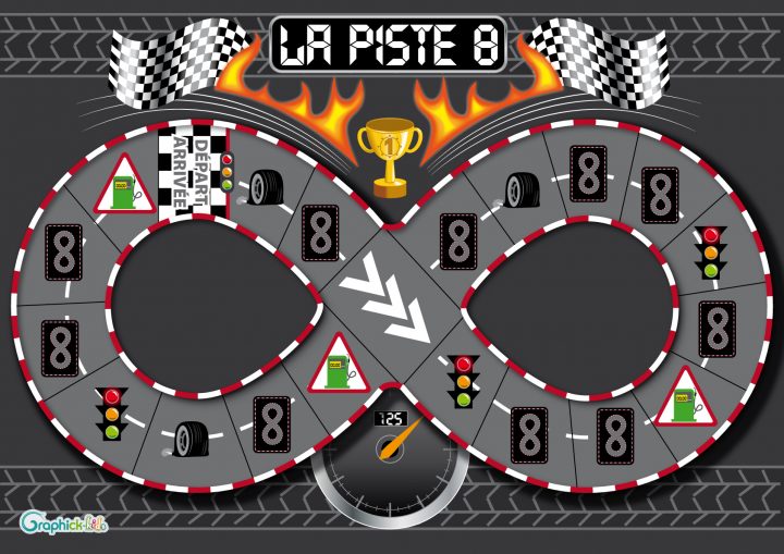 L'activité Du Mercredi : Jeu De Course Piste 8 – Graphick-Kids intérieur Jeux De Course En Voiture