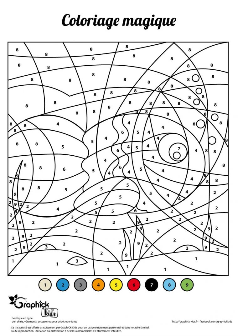 L'activité Du Mercredi : Le Coloriage Magique Du Poisson D à Coloriage Magique 4 Ans