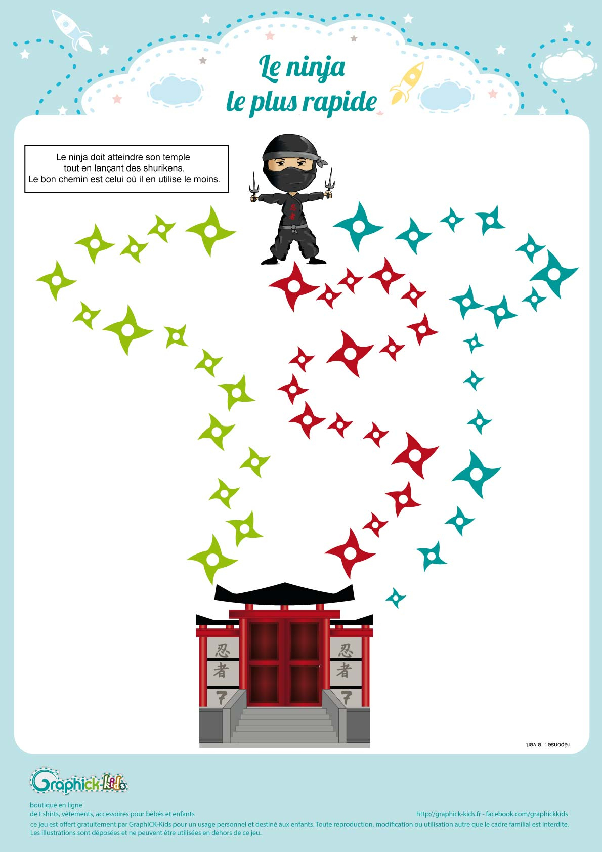 L&amp;#039;activité Du Mercredi : Le Labyrinthe Ninja - Graphick-Kids concernant Jeu Labyrinthe En Ligne 