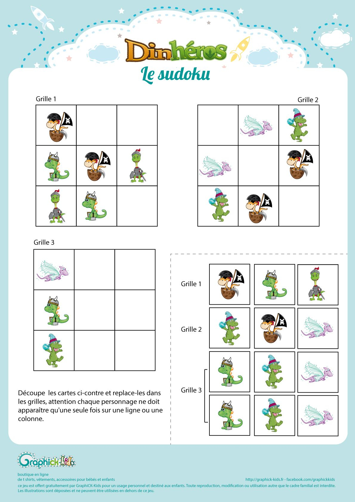 L'activité Du Mercredi : Le Sudoku Des Dinhéros à Sudoku Gratuit Enfant