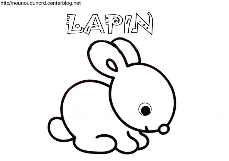 Lapin Bébé De Pâques Coloriage, Pour Gommettes, En Couleur dedans Dessin De Lapin A Imprimer