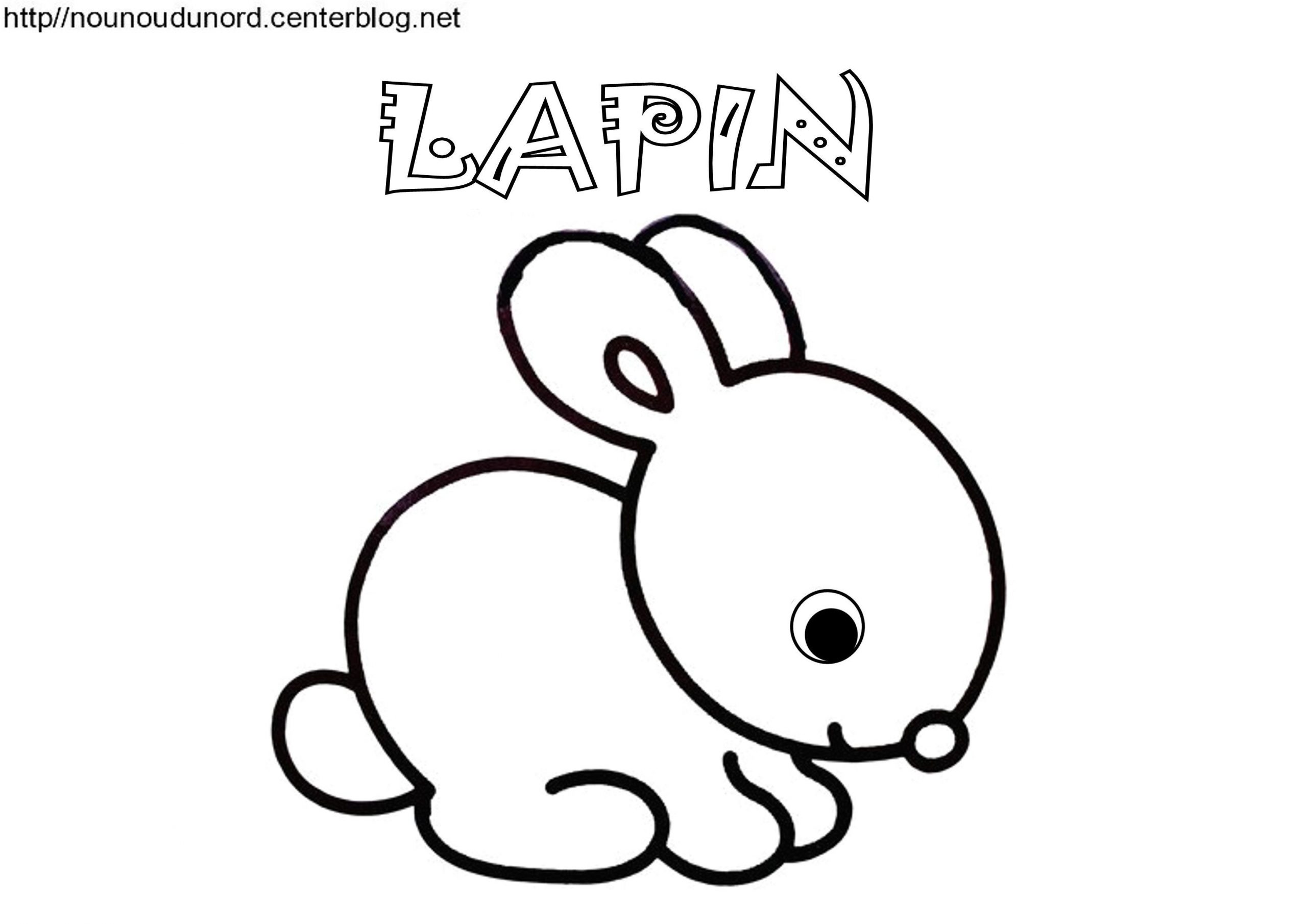 Lapin Bébé De Pâques Coloriage, Pour Gommettes, En Couleur dedans Dessin De Lapin A Imprimer 