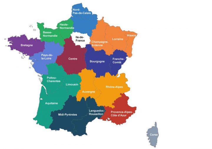 L'assemblée Donne Son Feu Vert À La France À 13 Régions avec Carte Des 13 Nouvelles Régions De France