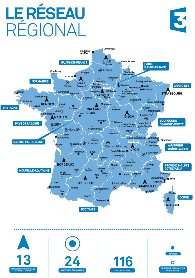 Le 1Er Janvier 2017, Le Réseau De France 3 S'organise En 12 encequiconcerne Nouvelles Régions De France 2017