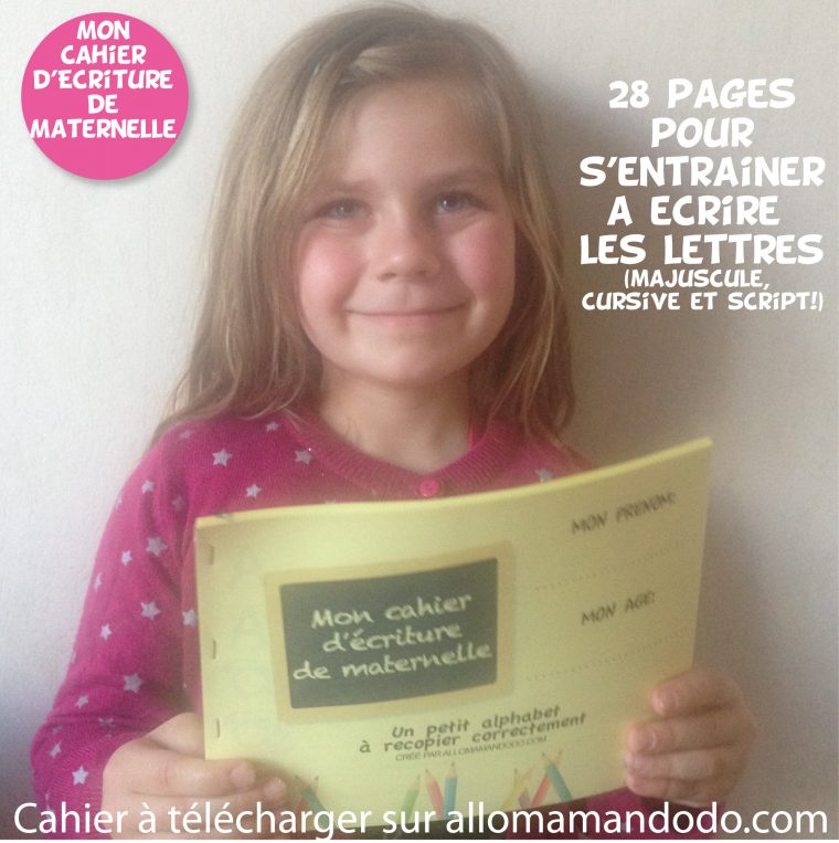 Le Cahier D'écriture De Maternelle À Télécharger ( Gratuit à Cahier De Vacances Maternelle Gratuit A Imprimer