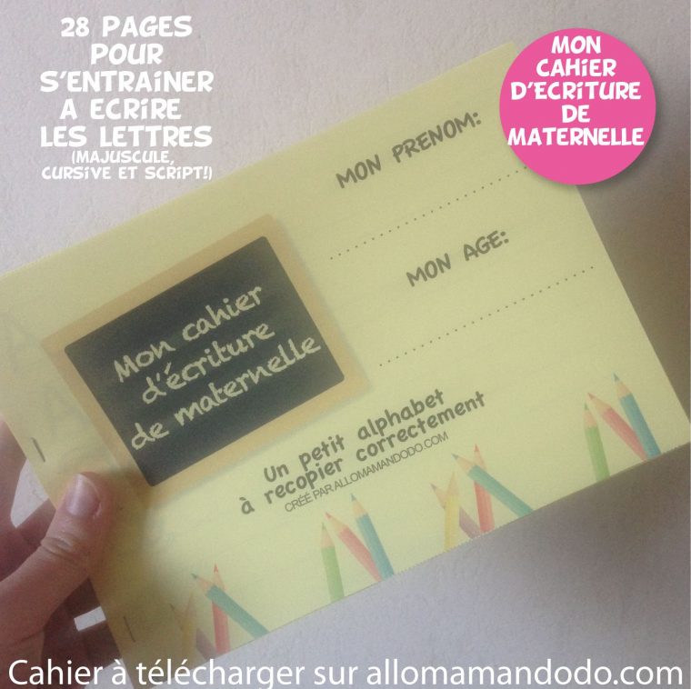 Le Cahier D'écriture De Maternelle À Télécharger ( Gratuit encequiconcerne Cahier De Vacances Maternelle Gratuit A Imprimer