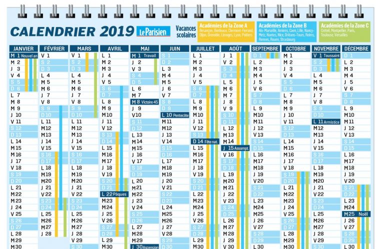 Le Calendrier À Imprimer Des Jours Fériés En 2019 – Le Parisien à Calendrier 2018 À Imprimer Avec Vacances Scolaires