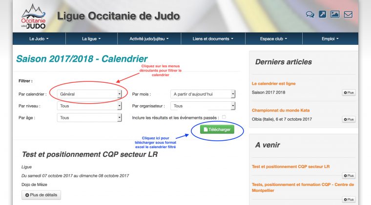 Le Calendrier Est En Ligne – Site Officiel De La Ligue intérieur Calendrier 2017 En Ligne