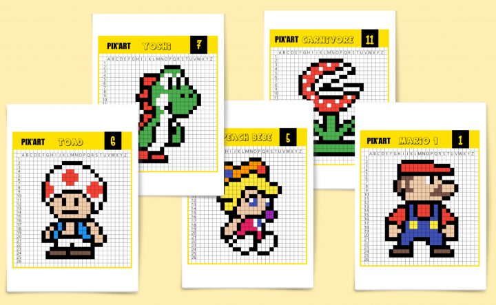 Le Célèbre Mario Bros En Pixel Art – Un Jour Un Jeu avec Jeu De Coloriage Pixel