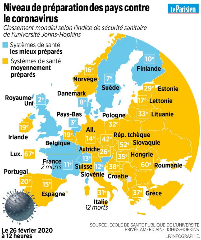 Le Coronavirus Frappe L'europe : Trois Cartes Pour à Combien De Region En France