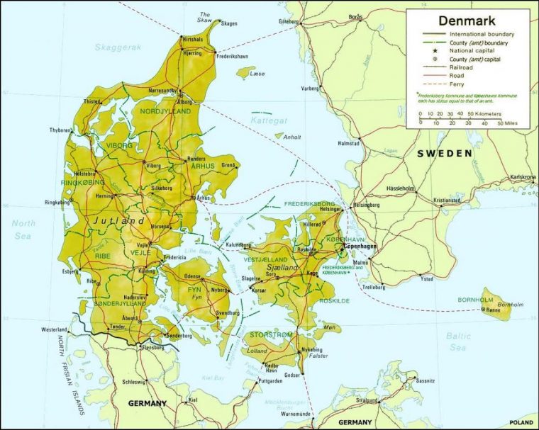 Le Danemark Géographie Carte – Carte Du Danemark, De La avec Carte Géographique Europe