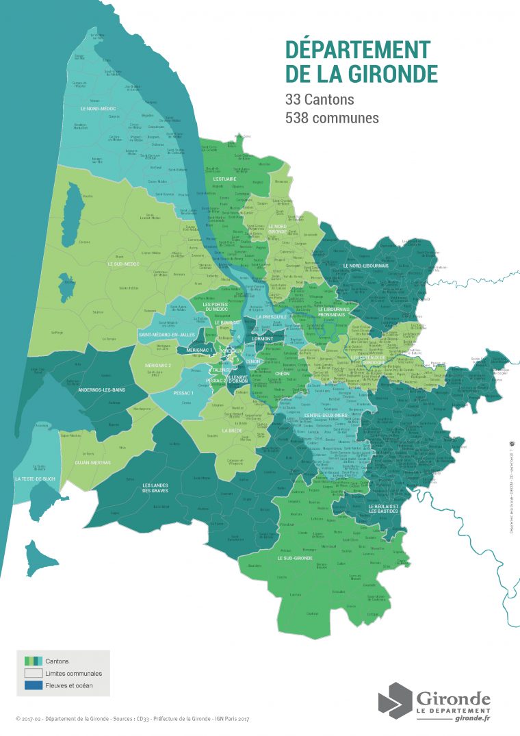 Le Département De La Gironde Lance Les Premiers Contrats De serapportantà Carte Avec Les Departement