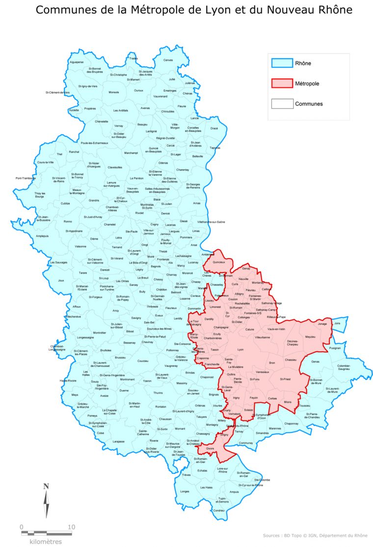 Le Département Du Rhône Réorganisé En 13 Cantons – Annie destiné Département 13 Carte