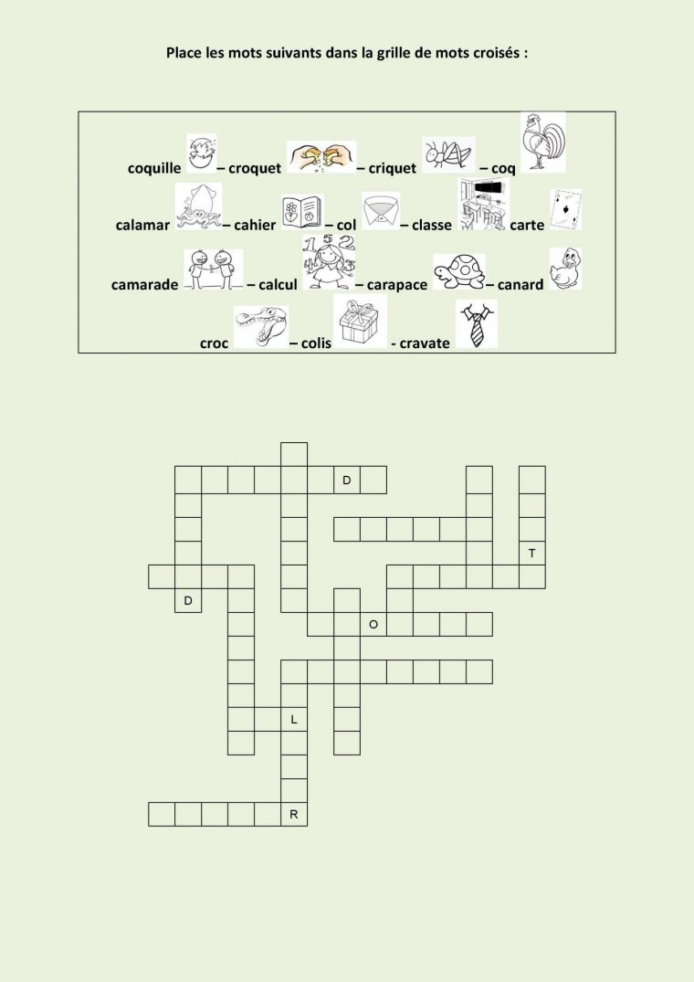 Le Français Tout En Mots Croisés! destiné Fabriquer Des Mots Croisés