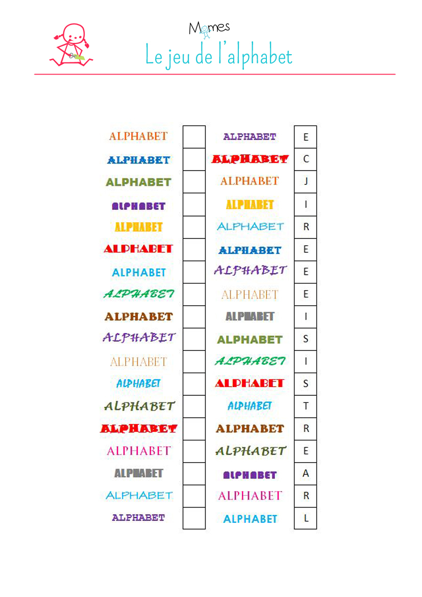 Le Jeu De L'alphabet - Momes à Jeux Pour Apprendre L Alphabet