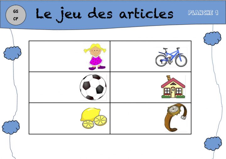 Le Jeu Des Articles – La Classe De Luccia ! concernant Jeux Maternelle Grande Section