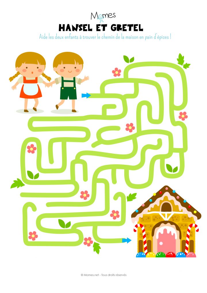 Le Labyrinthe D'hansel Et Gretel – Momes concernant Jeux À Imprimer 6 Ans