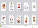 Le Lettrage De Main D'étiquettes De Cadeaux De Joyeux Noël A intérieur Etiquette Pour Cadeau De Noel