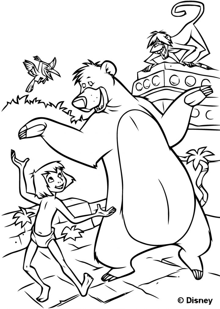 Le Livre De La Jungle #2 (Films D'animation) – Coloriages À intérieur Livre De Coloriage À Imprimer