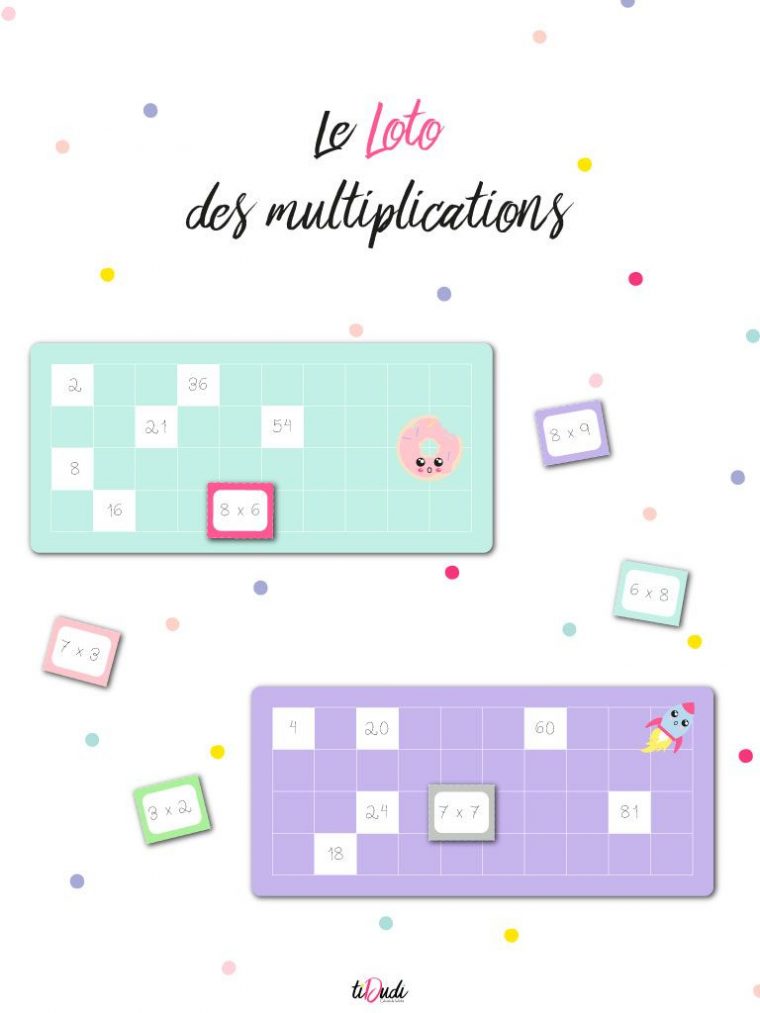 Le Loto Des Multiplications : Un Jeu De Tables De concernant Tables De Multiplication Jeux À Imprimer