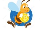 Le Mineur D'abeille Gardent Le Bitcoin D'or Illustration De tout Mineur D Or