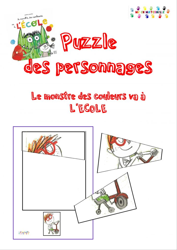 Le Monstre Des Couleurs Va À L'école : Puzzle Des tout Puzzle En Ligne Maternelle