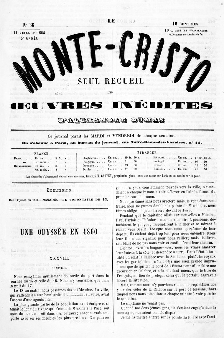 Le Monte-Cristo 1862-07-11 N°56 | Jad encequiconcerne Numéro Des Départements