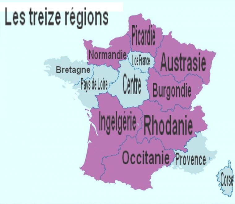 Le Nom Des Treize Régions Futures | Audresselles.at avec Nouvelle Carte Des Régions De France