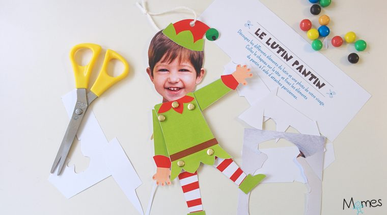 Le Pantin Lutin De Noël À Imprimer Et Personnaliser – Momes pour Pantins Articulés À Imprimer