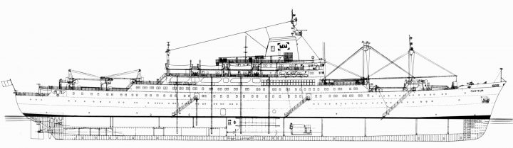 Le Paquebot Pasteur Des Messageries Maritimes dedans Paquebot Dessin