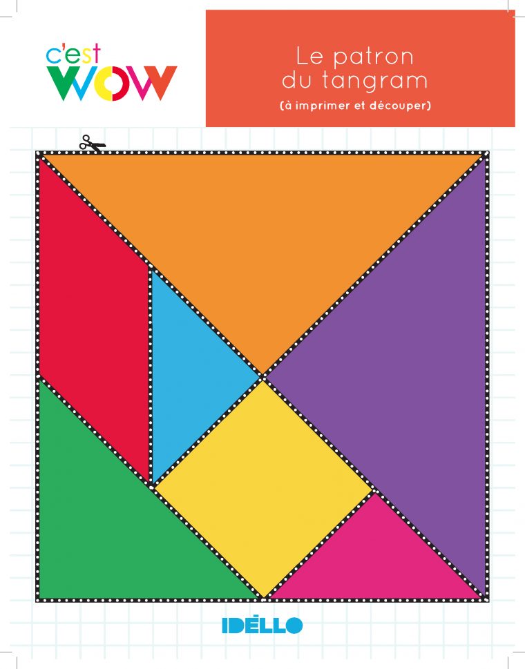 Le Patron Du Tangram Une Activité De Géométrie À Imprimer Et serapportantà Tangram À Découper