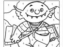 Le Petit Ogre Veut Aller À L'école : Coloriage Magique Avec avec Coloriage Codé Maternelle
