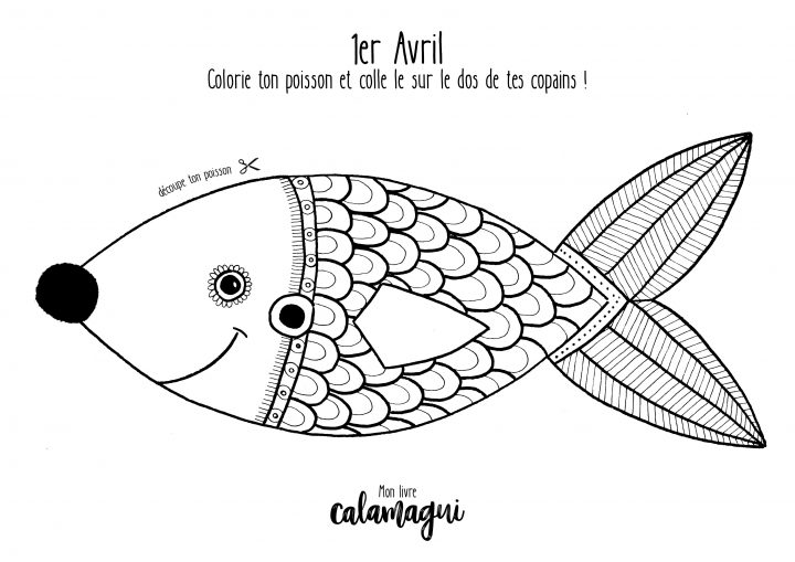 Le Poisson D'avril À Colorier ! tout Coloriage Pantin