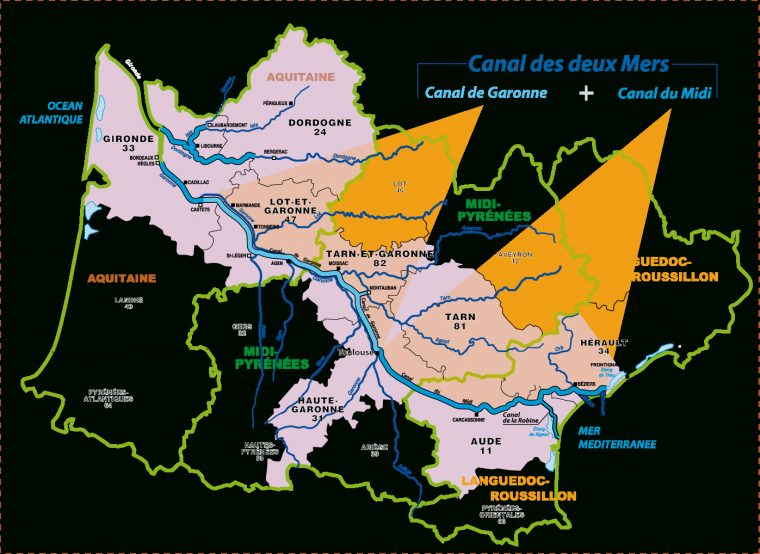 Le Réseau Du Sud-Ouest – Internet De La Direction intérieur Carte Des Fleuves De France