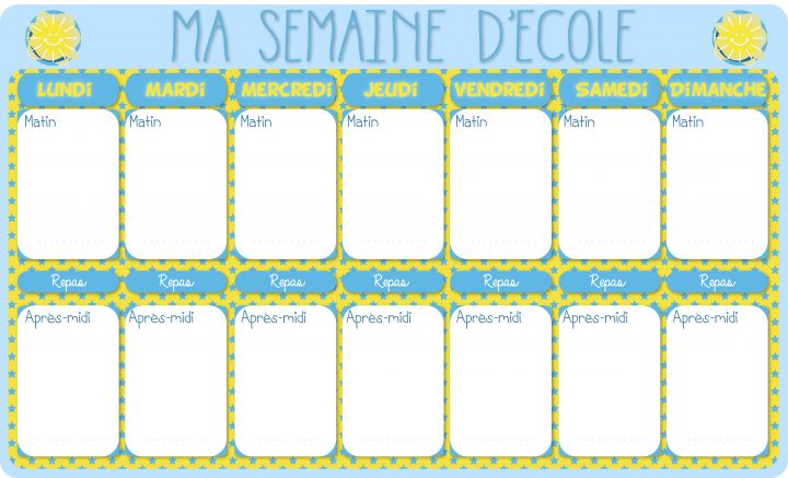 Le Semainier #petit Bonheur À Imprimer (Cadeau)! – Petit Bonheur destiné Calendrier Ludique À Imprimer