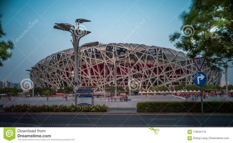 Le Stade De Jeux Olympiques De Nid D'oiseau Dans Pékin Image serapportantà Jeux De L Oiseau