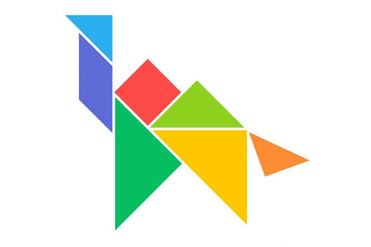 Le Tangram Niveau Facile, Un Chameau à Tangram À Découper